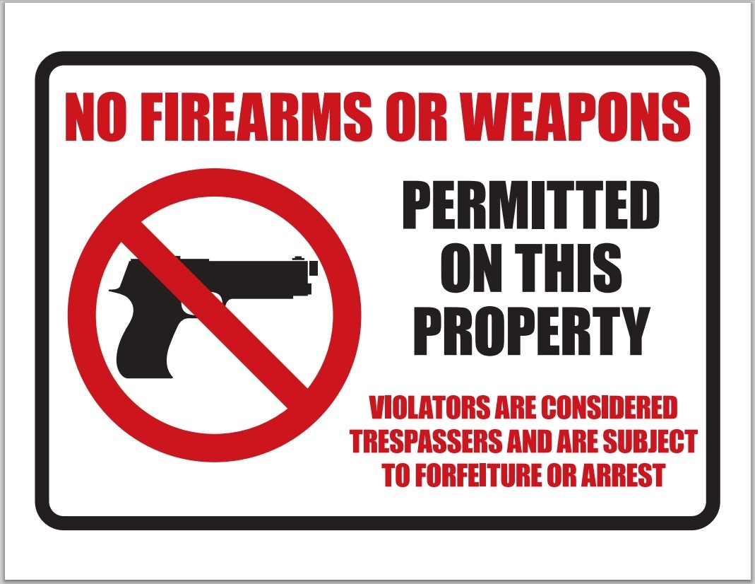 No Weapons Allowed Sign Printable