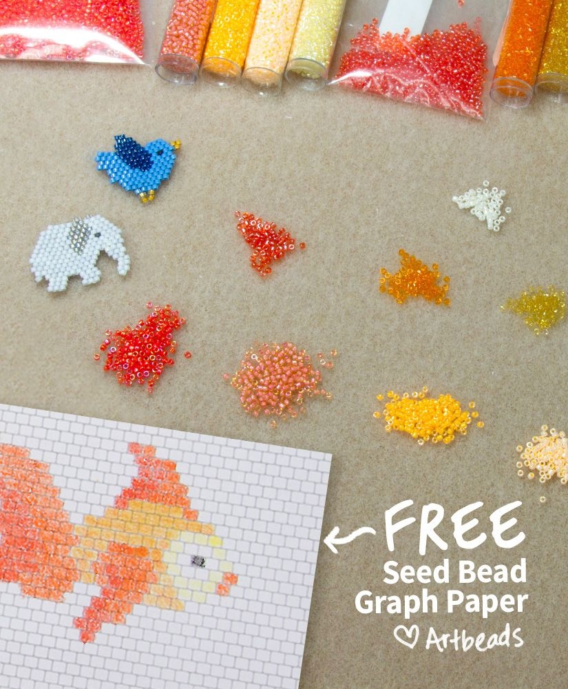 Designer Downloads - Free Printable Seed Bead Graph Paper | Stunning - Free Printable Beading Patterns