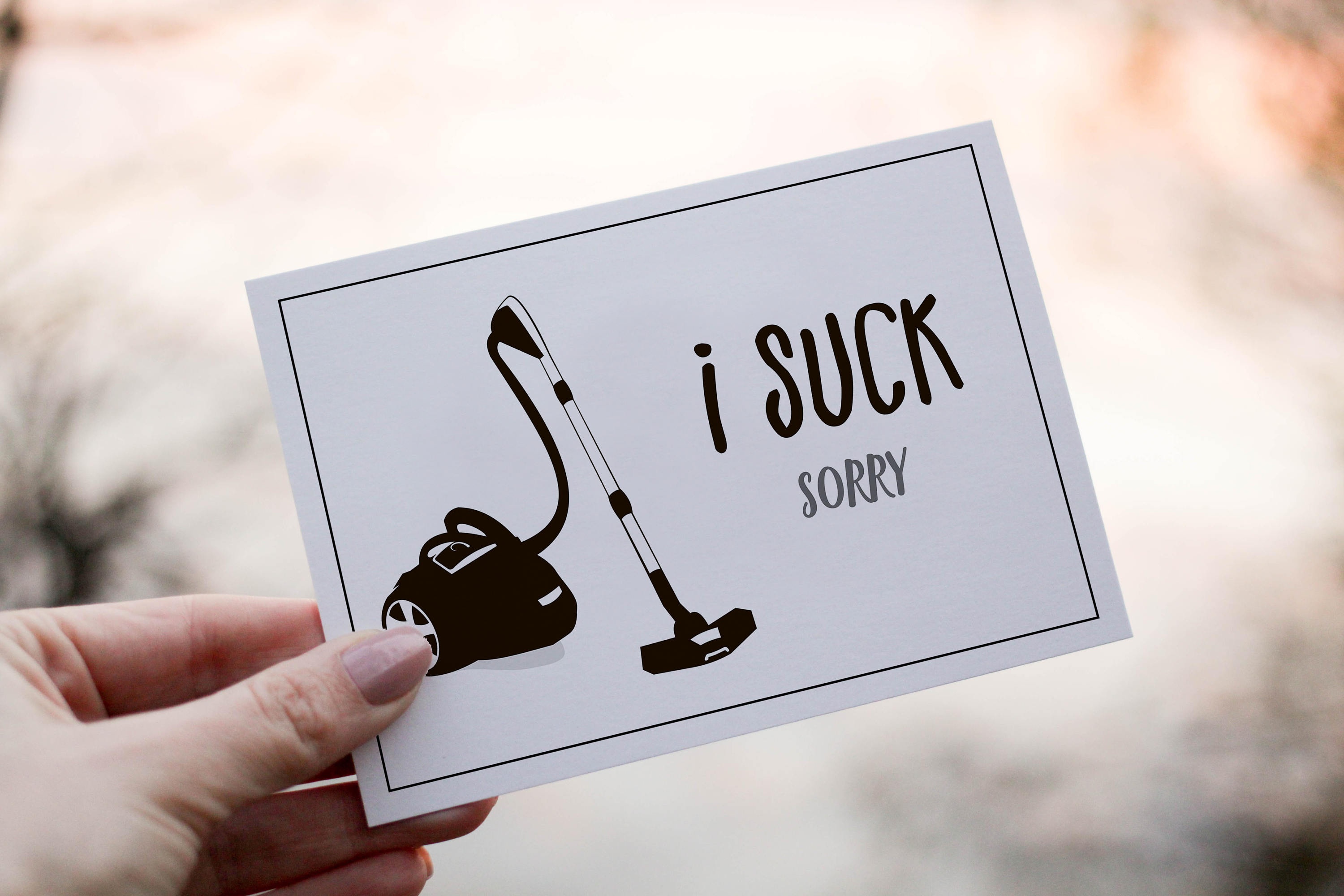 Digital Vacuum Cleaner Sorry Card Funny Sorry Card. Printable | Etsy - Free Printable Apology Cards