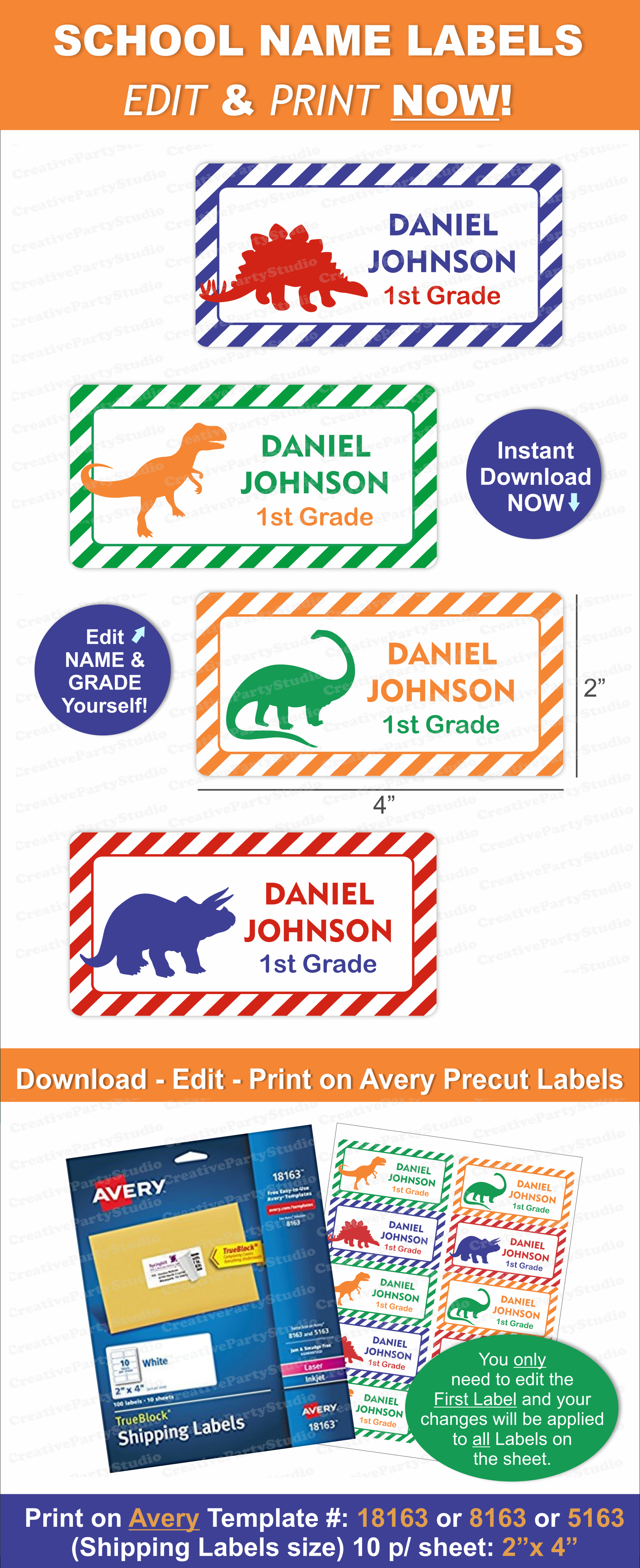 Free Printable Dinosaur Labels | Free Printable