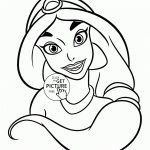 Disney Princess Jasmine Face Coloring Page For Kids, Disney Princess   Free Printable Princess Jasmine Coloring Pages