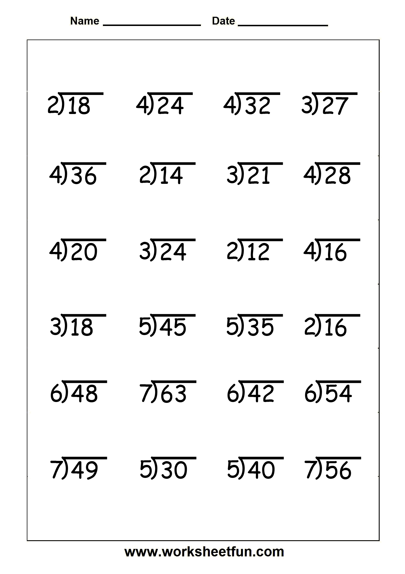 Division - 4 Worksheets | Printable Worksheets | Math Division - Free Printable Division Worksheets For 4Th Grade