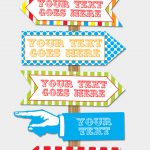 Diy Carnival Directional Sign | Carnival Party | Circus Party   Free Printable Carnival Signs