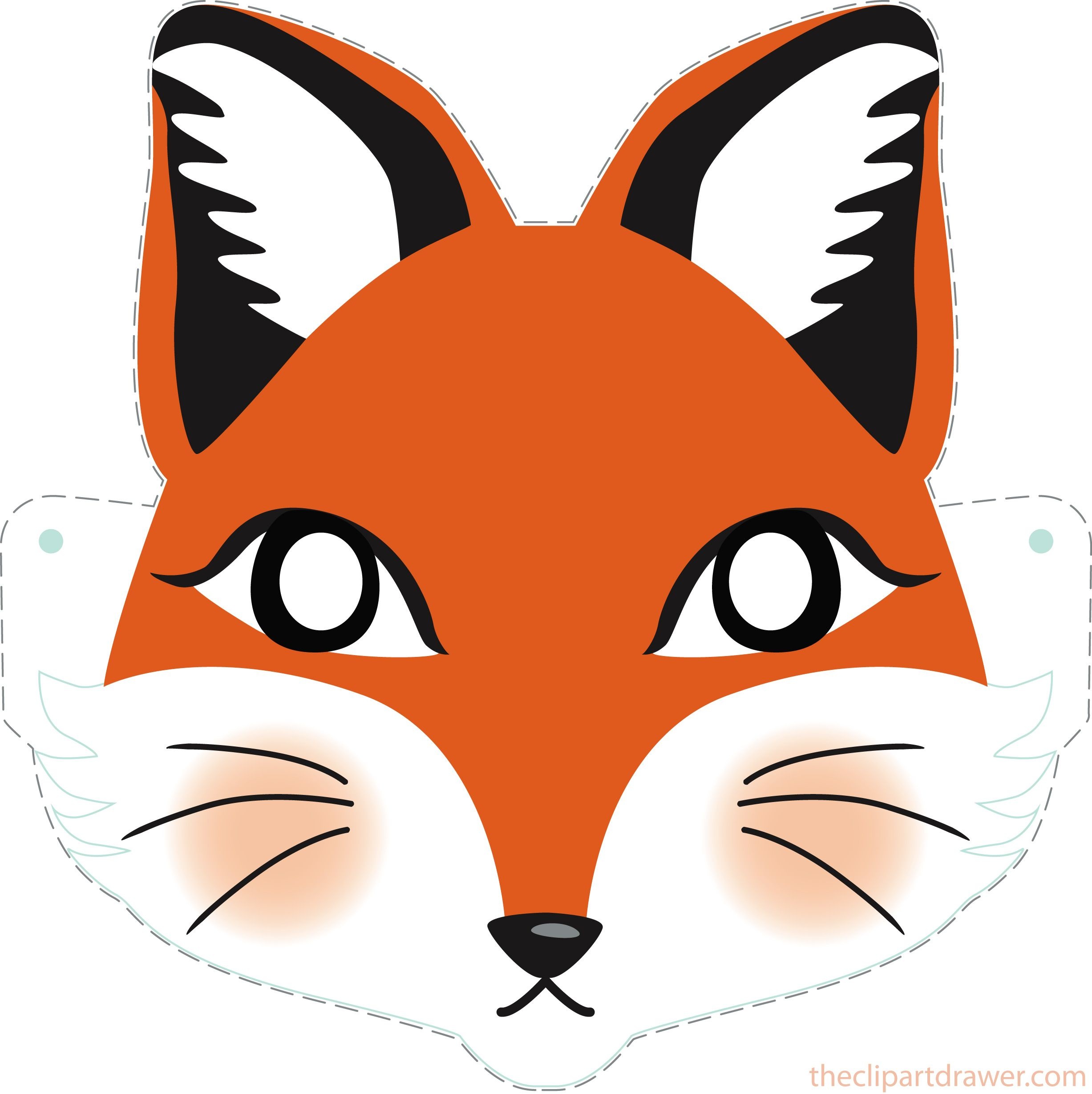 Fox Face Template Printable Printable Word Searches