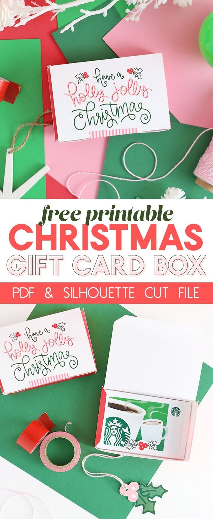 Diy Gift Card Box - Free Printable Gift Idea For Christmas | Persia - Free Printable Christmas Gift Cards