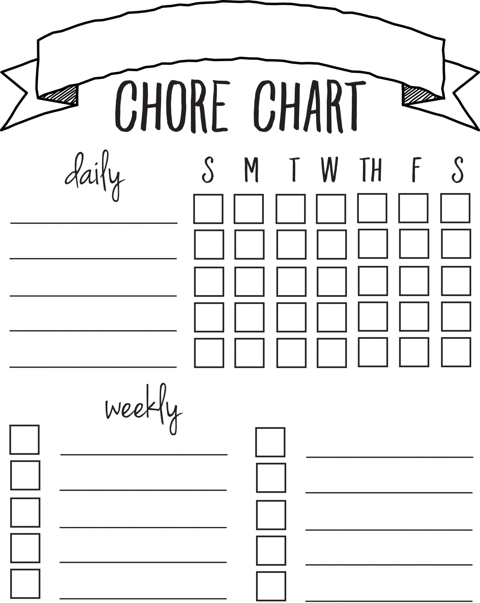 Diy Printable Chore Chart | Free Printables Nov/feb | Chore Chart - Free Printable Charts And Lists