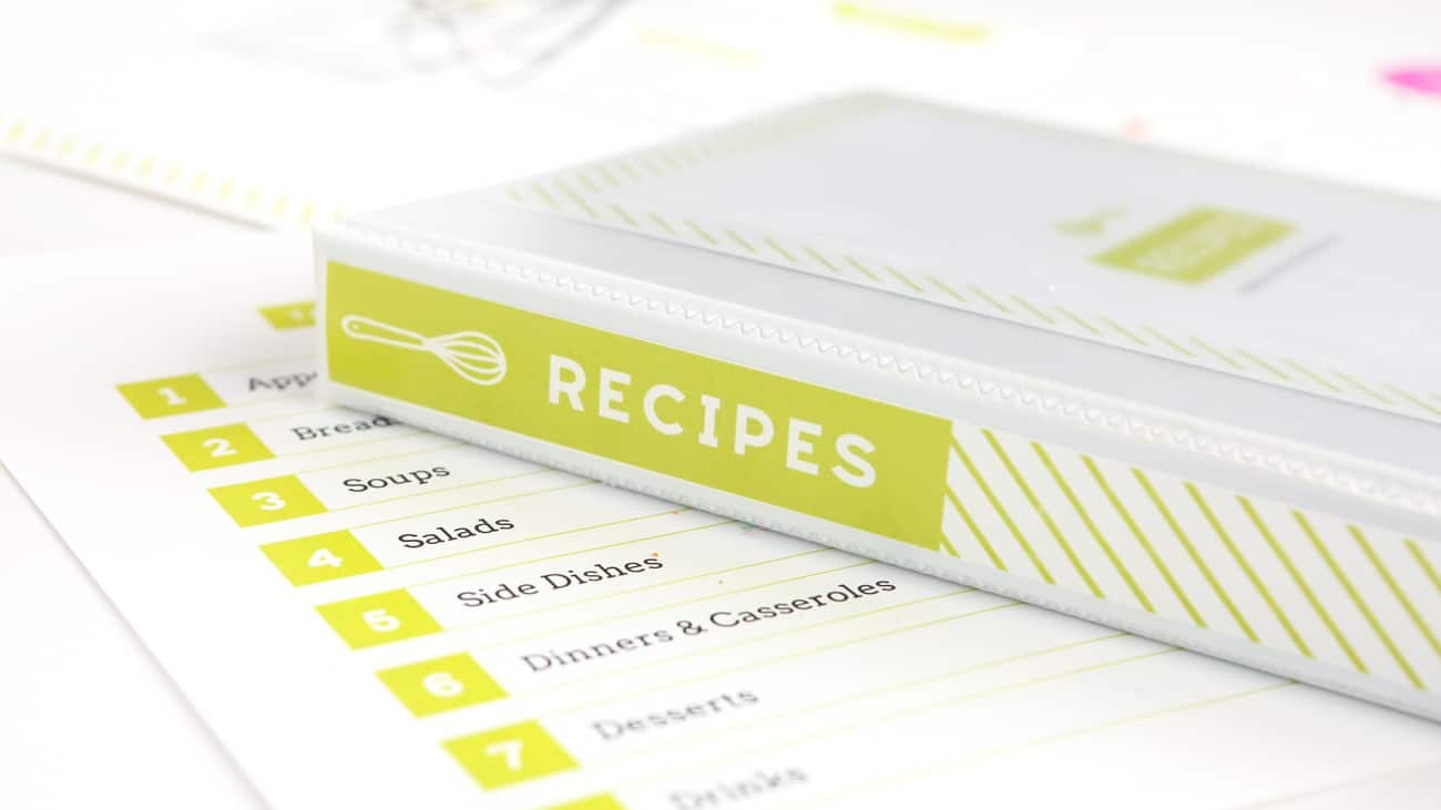 Diy Recipe Book (With Free Printable Recipe Binder Kit!) - Free Printable Recipe Binder