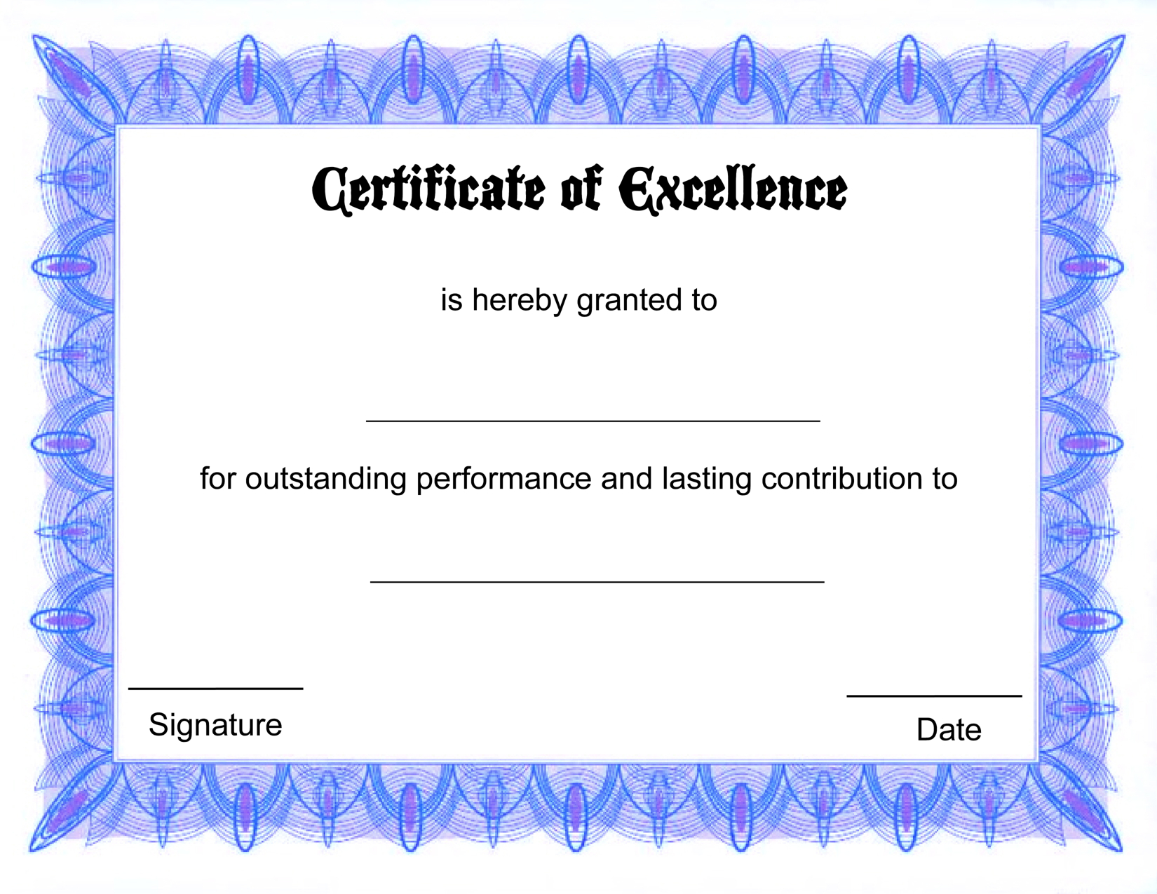 Free Certificate Template Word Instant Download Riset
