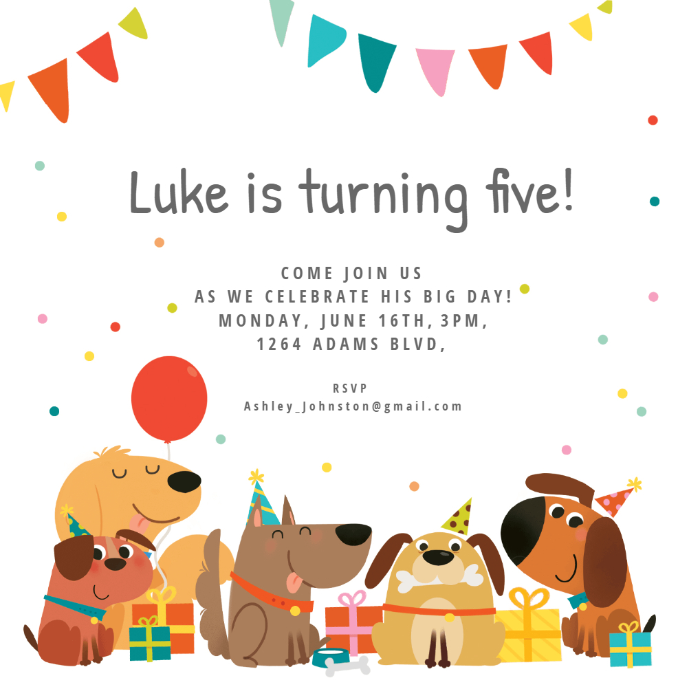 Dog Birthday Invitations Free Printable Free Printable