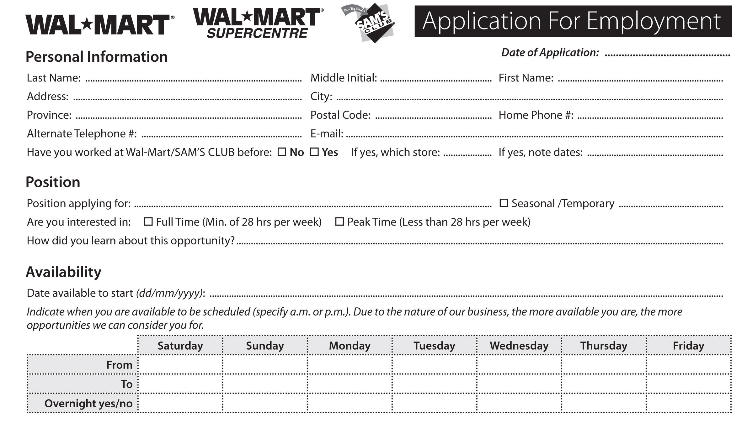 Dollar Tree Job Application | Free Resumes Tips - Free Printable Dollar Tree Application Form