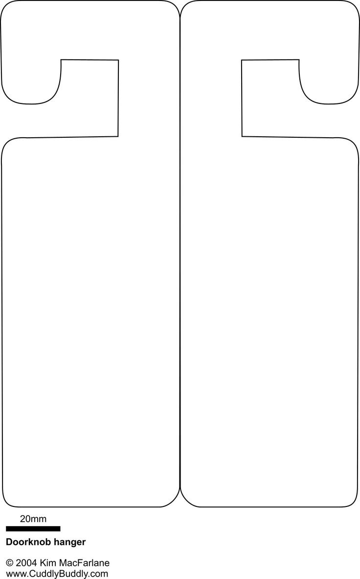 Free Printable Door Knob Hanger Template Free Printable