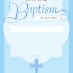 Dotted Blue   Free Printable Baptism & Christening Invitation   Free Printable Baptism Invitations
