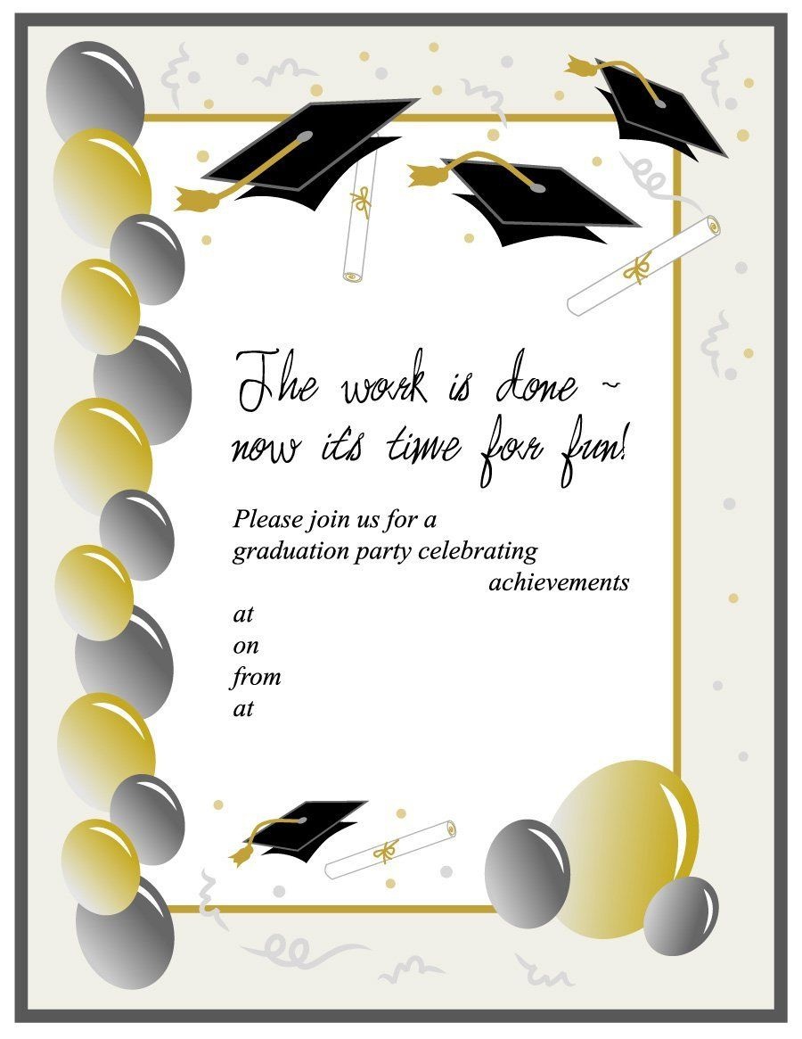 Download Graduation Invitation Templates 02 | Diploma Invitations - Free Printable Graduation Invitation Templates