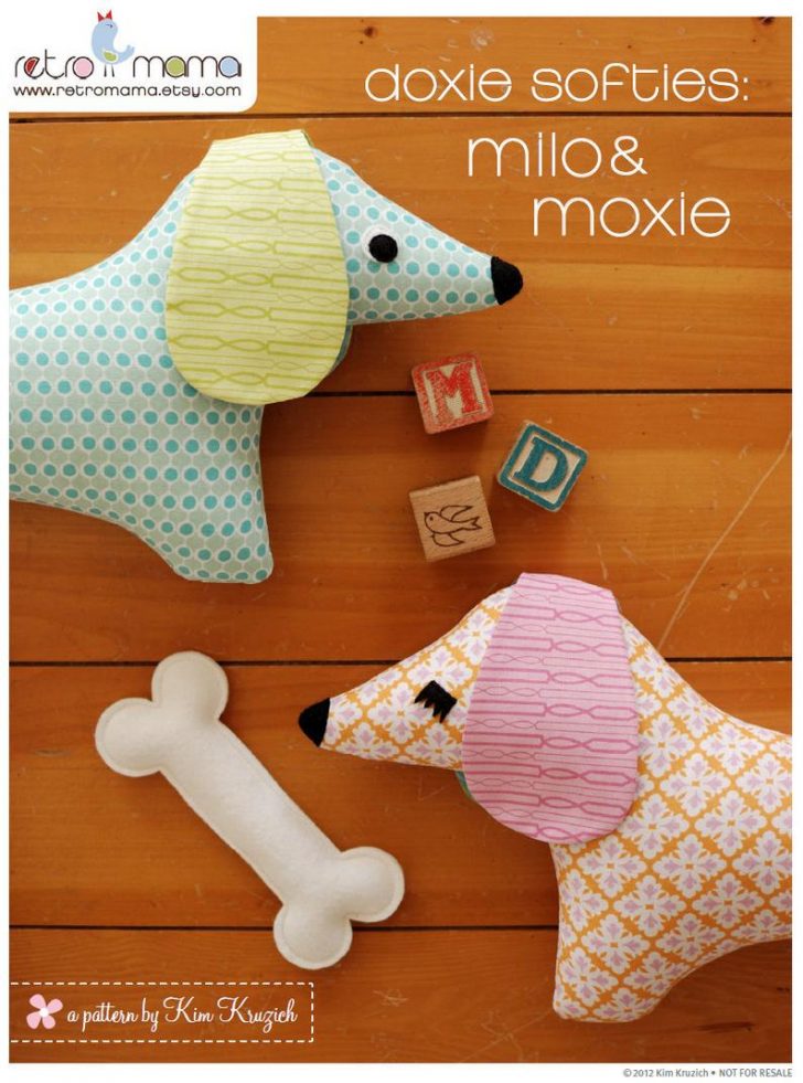 simple stuffed dog sewing pattern