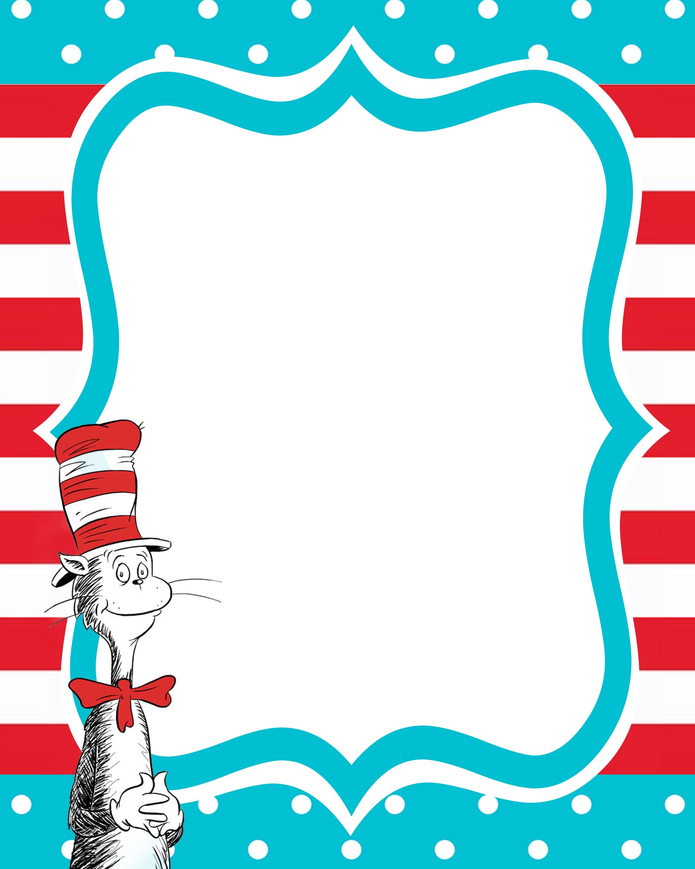 Dr Seuss Printable Invite | Dr. Seuss | Pinterest | El Gato - Dr Seuss Free Printable Templates