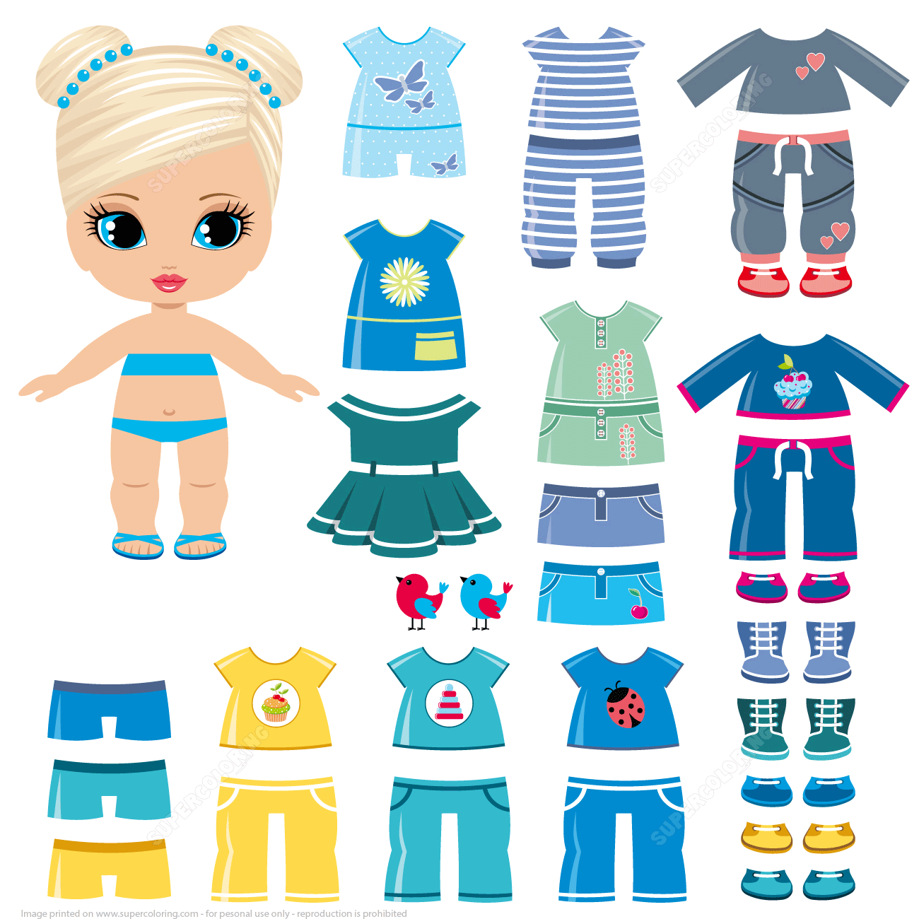 Dress Up Paper Dolls | Free Printable Papercraft Templates - Free Printable Dress Up Paper Dolls