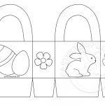 Easter Basket Printable Coloring Page | Easter Template   Free Printable Easter Egg Basket Templates