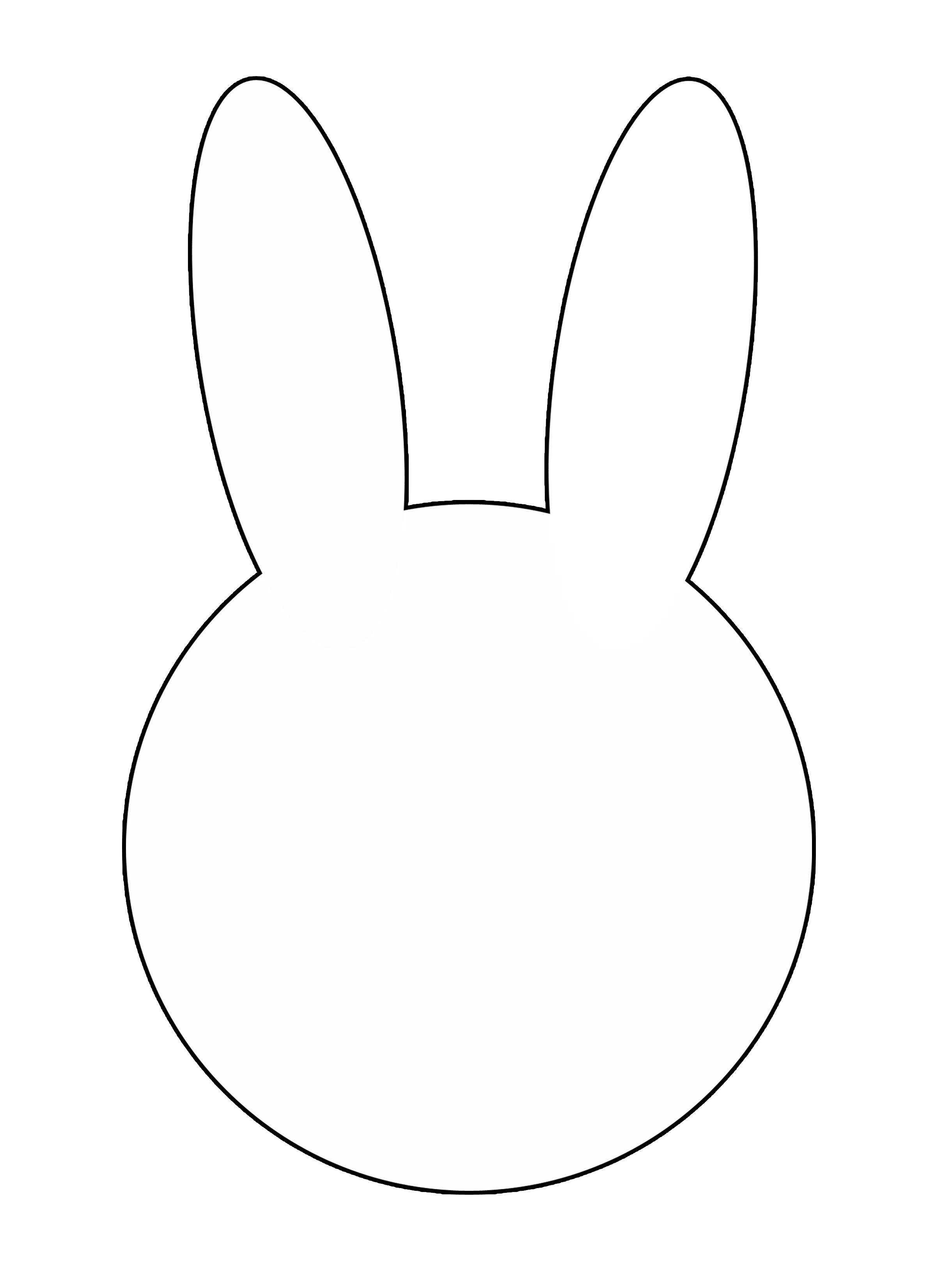 Easter Bunny Face Printable ; Bunny-Head-Template_89383 | Party - Free Printable Bunny Templates