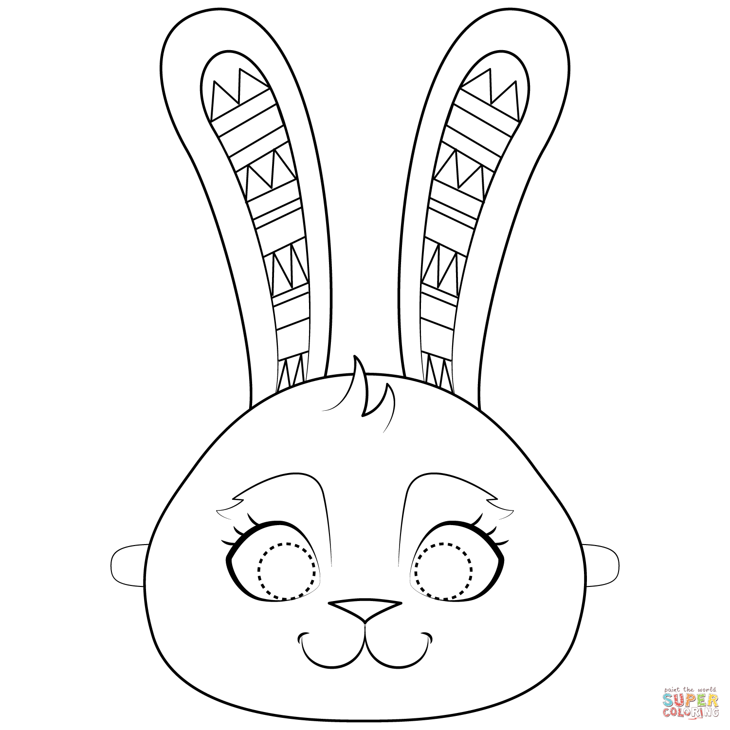 Easter Bunny Mask Template Easter Template Free Printable Easter