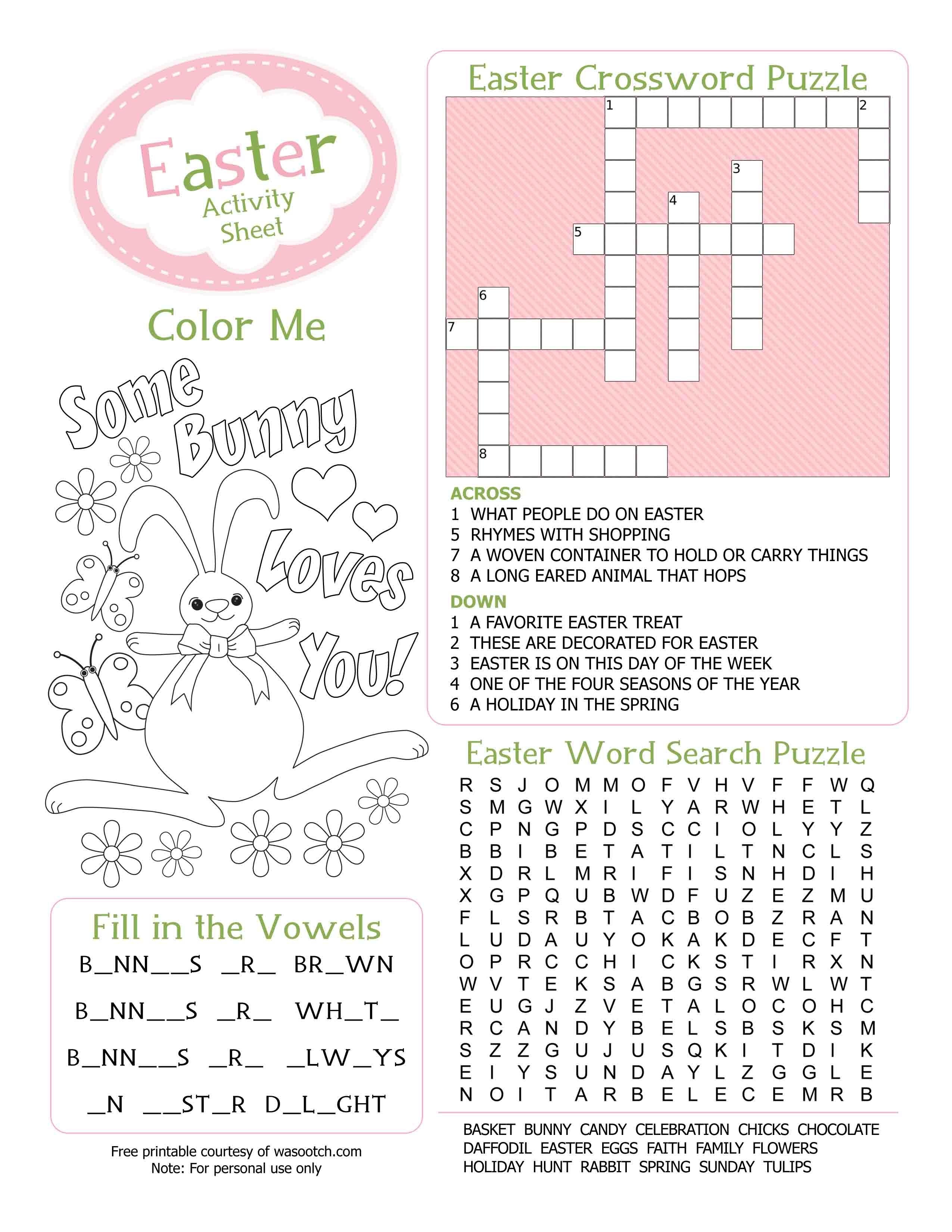 Easter Kid&amp;#039;s Activity Sheet Free Printables Available @party - Free Printable Activity Sheets For Kids