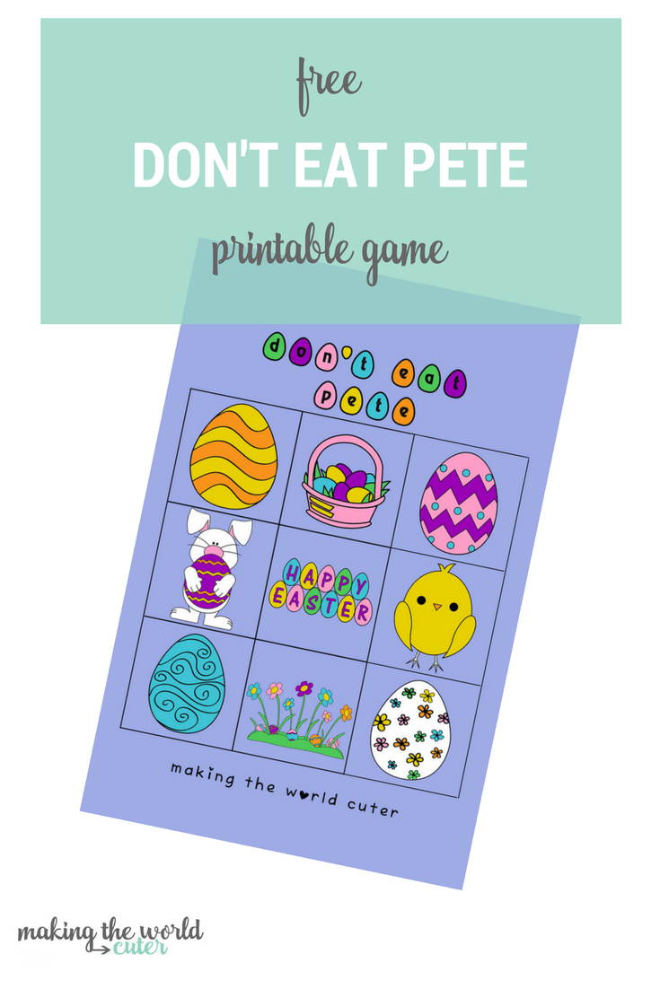 Easter Printable Don&amp;#039;t Eat Pete Coloring Book Page And Game - Don T Eat Pete Free Printable