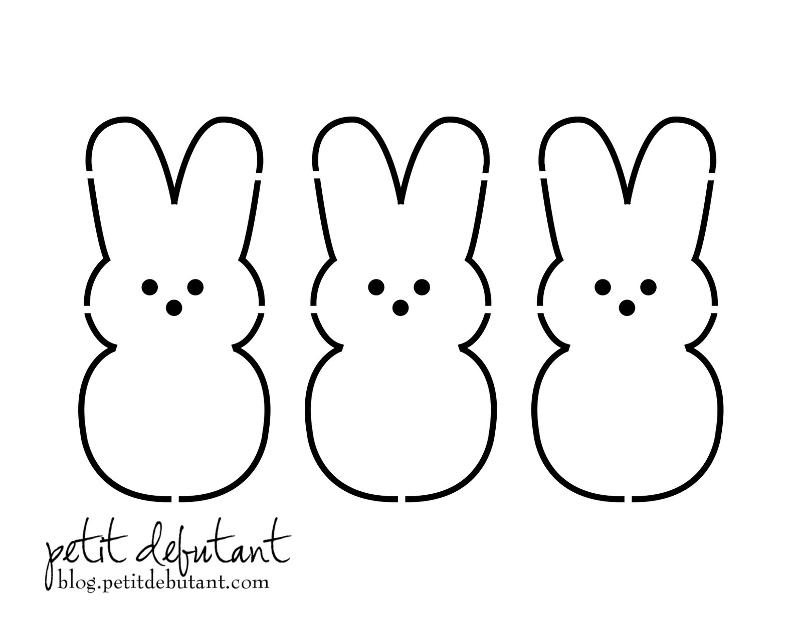 Easter Rabbit Template Free - Kaza.psstech.co - Free Printable Bunny Templates