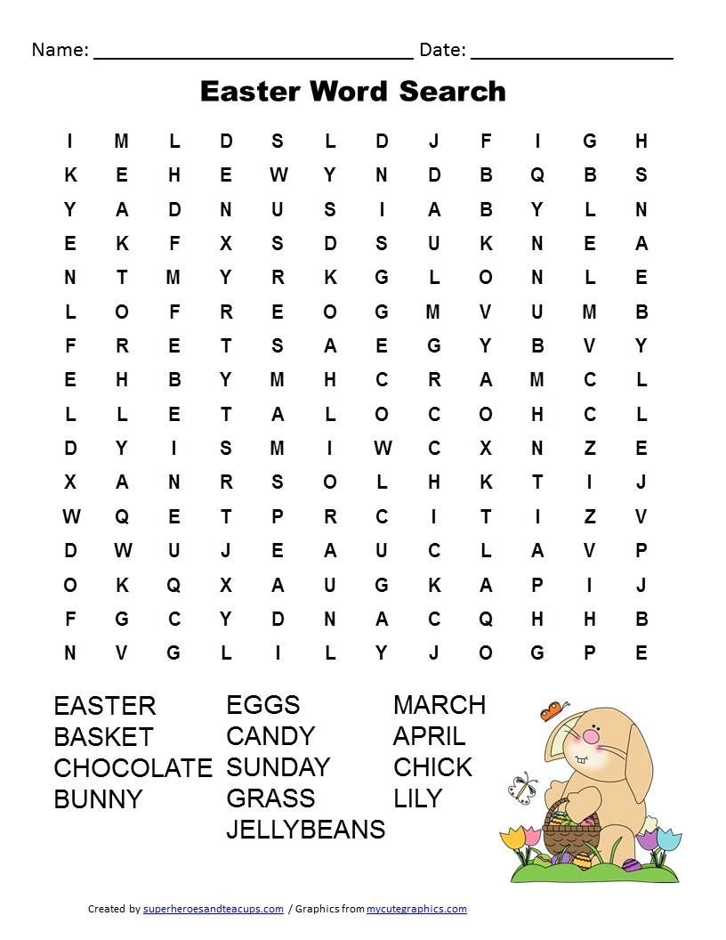 Easter Word Search Free Printable | Work Things | Easter Worksheets - Free Printable Religious Easter Word Searches