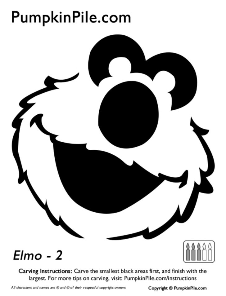 Free Elmo Pumpkin Pattern Printable