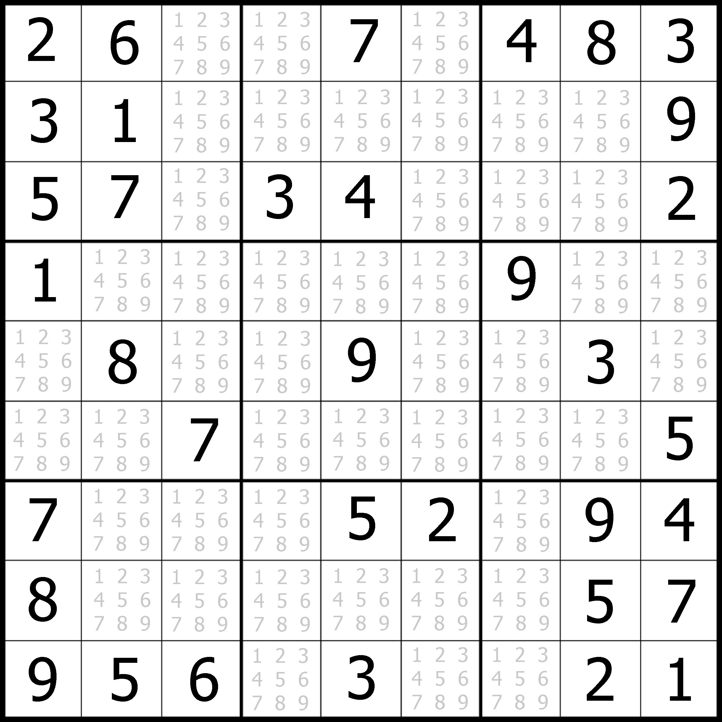 Free Printable Online Sudoku