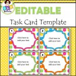 Editable Task Card Templates   Bkb Resources   Free Printable Blank Task Cards