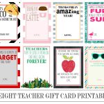 Eight Instant Download Teacher Gift Card Printables   Crisp Collective   Thanks A Latte Free Printable Card