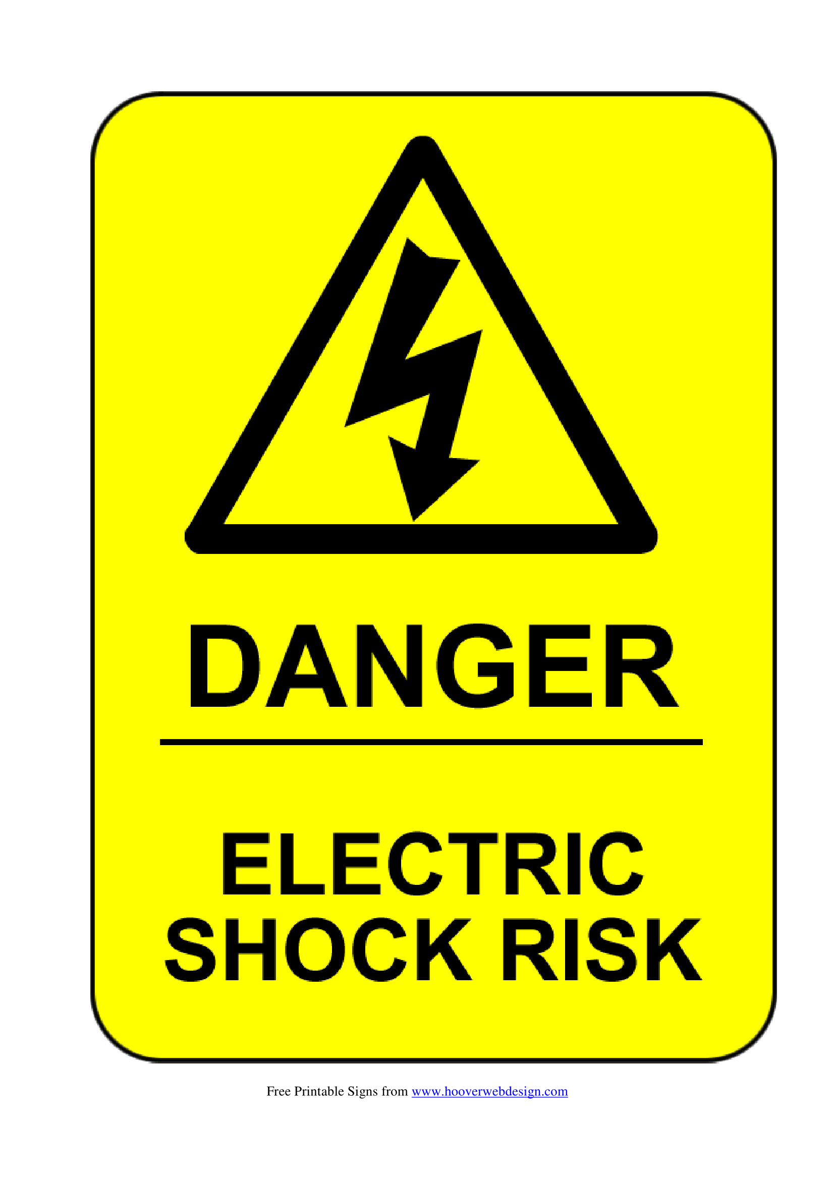 Electrical Safety Signs | Poster Template - Free Printable Safety Signs