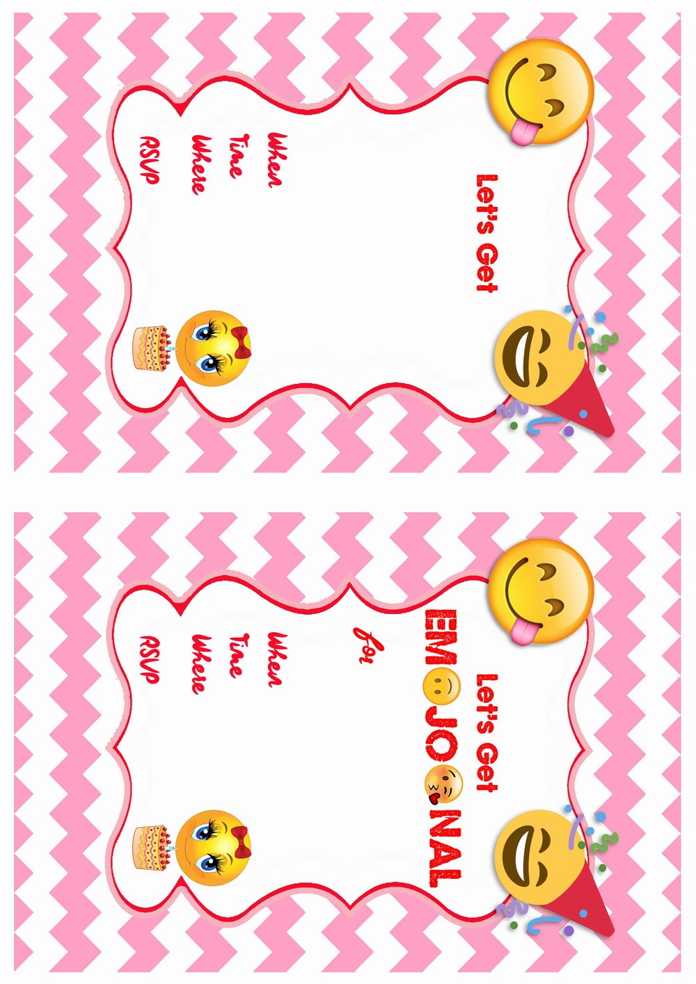 Emoji Birthday Invitations | Birthday Printable - Free Printable Emoji B Day Invites