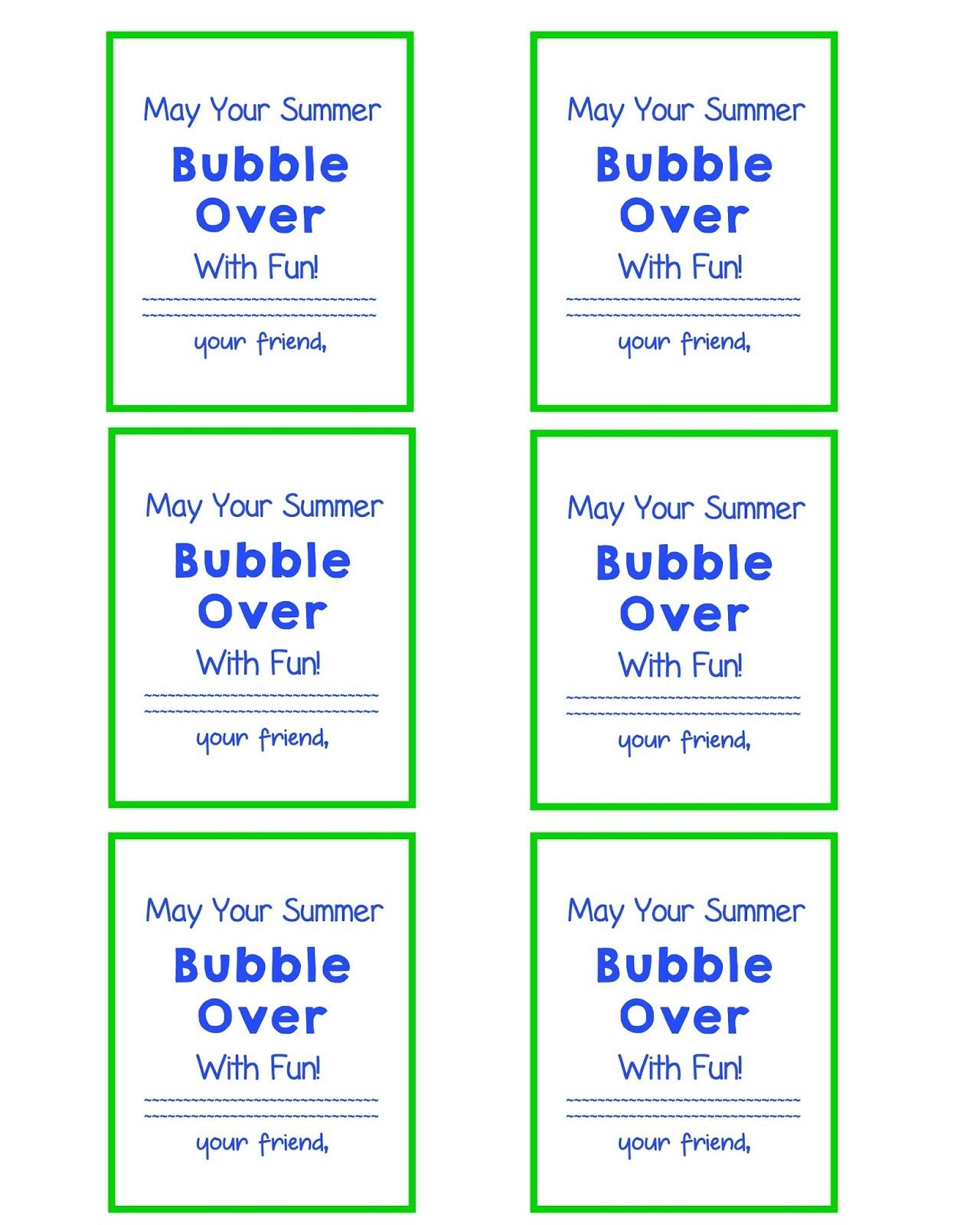 Free Printable Gift Tags For Bubbles Free Printable