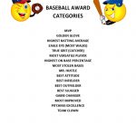 End Of Season Baseball Award Categories | Kid's Baseball Party   Free Printable Softball Award Certificates