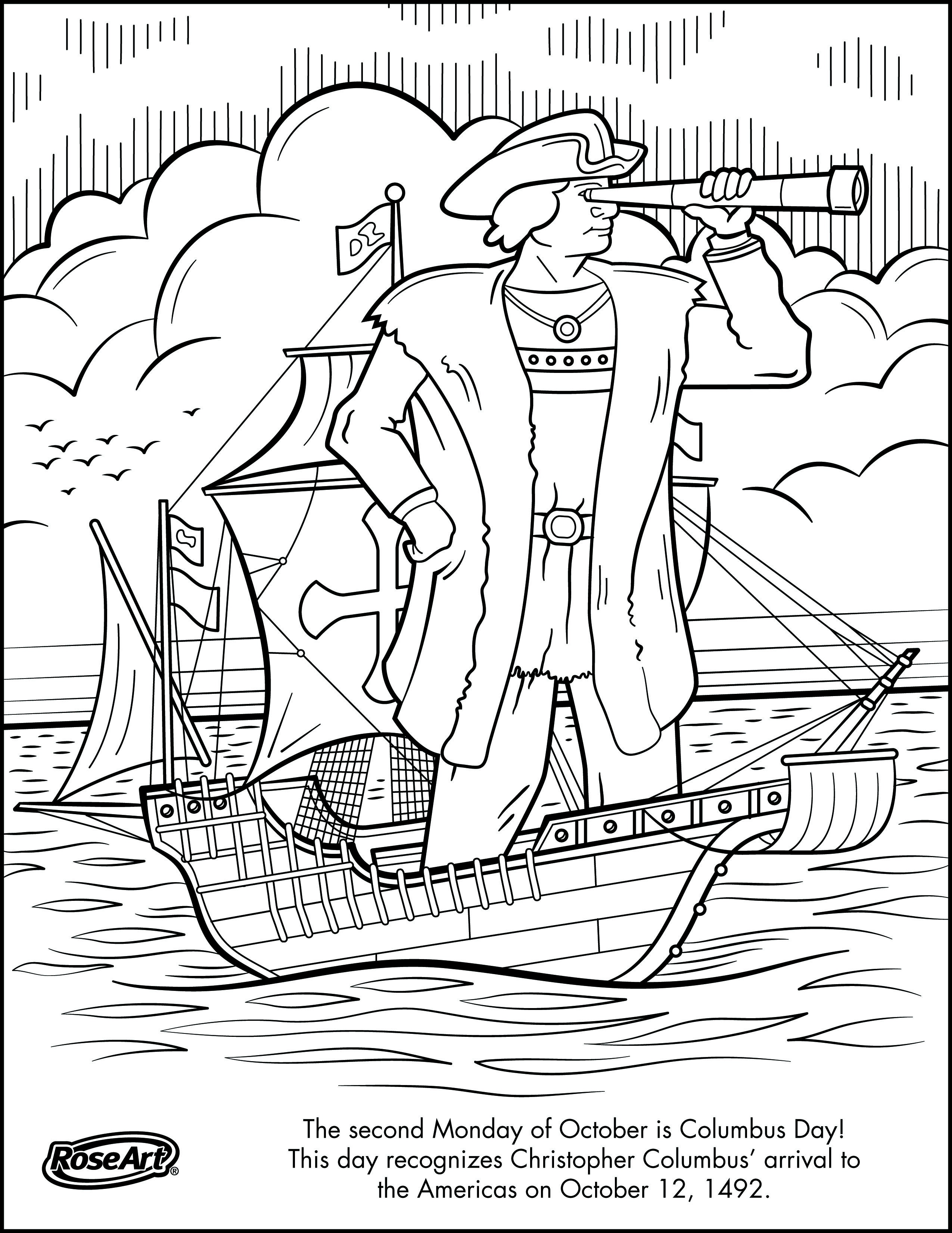 Engage Younger Kids With Columbus Day With Printable Coloring Pages - Free Printable Christopher Columbus Coloring Pages