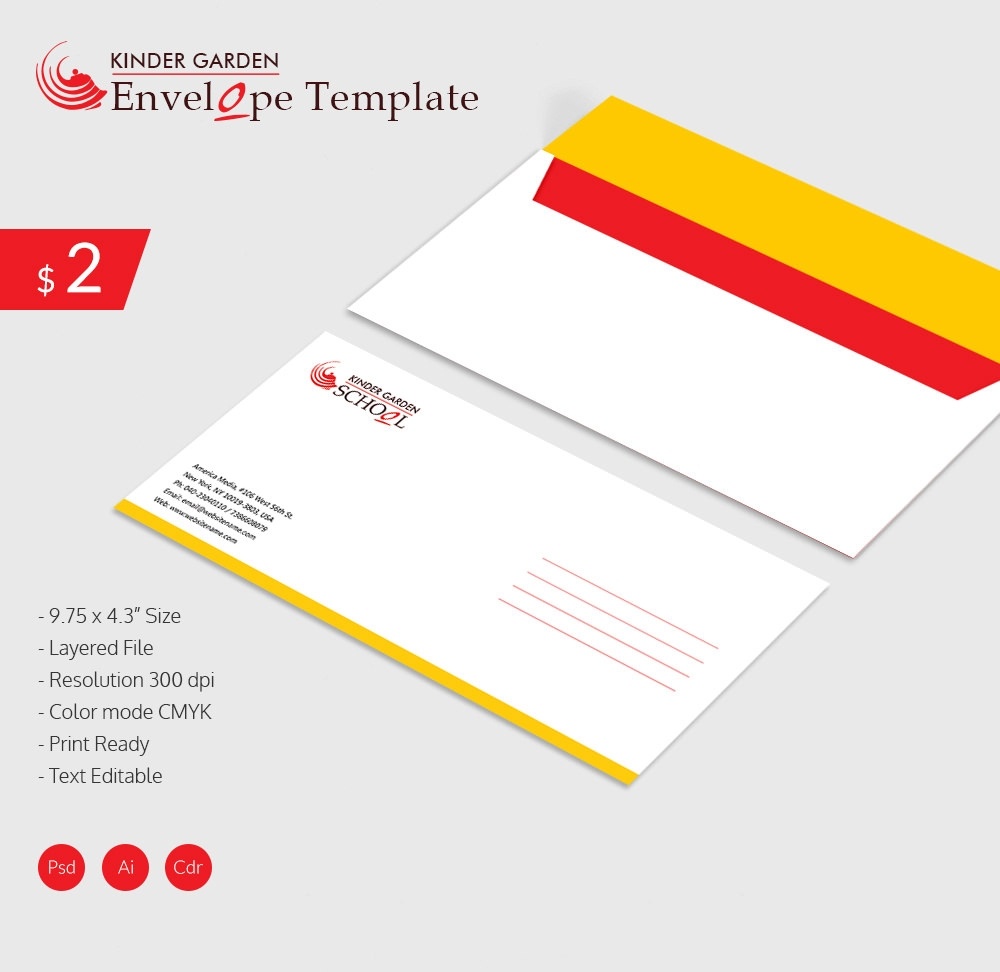 Envelope Template - 37+ Free Printable Psd, Pdf, Eps, Word, Excel - Free Printable Envelope Size 10 Template