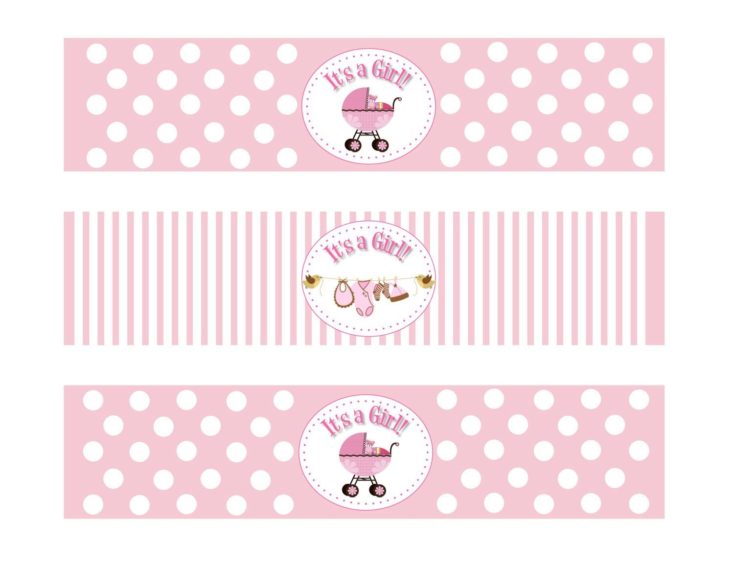 Etsyprintable Baby Shower Girl Theme Water Bottle - Free Printable Baby Shower Labels For Bottled Water