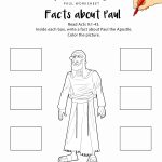 Facts About Paul Printable Bible Worksheet | Adventure Zone | Bible   Free Printable Sunday School Crafts
