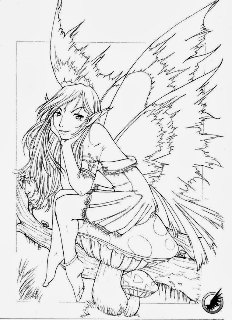 Fairy Coloring Pages Detailed Fairy Coloring Pages For Adults Free - Free Printable Coloring Pages For Adults Dark Fairies