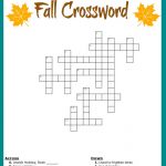 Fall Crossword Puzzle Free Printable Worksheet   Free Printable Crosswords