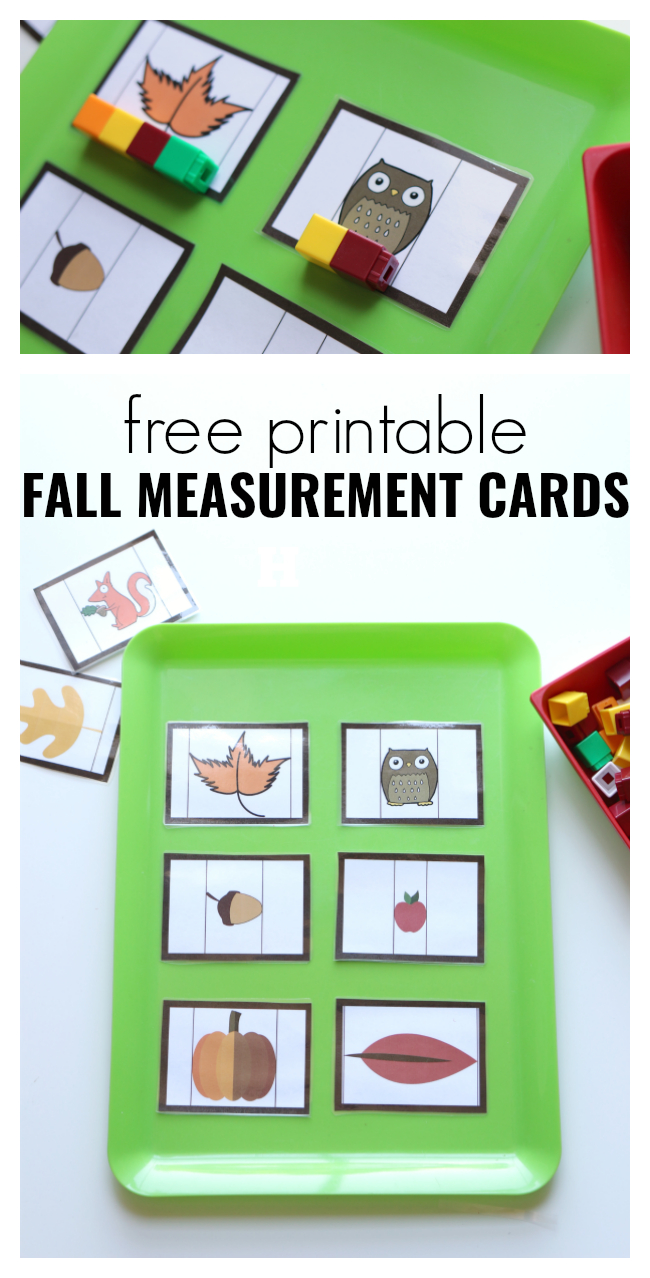 Fall Measurement Cards For Preschool - Free Printable Fall Math - Free Printable Math Centers