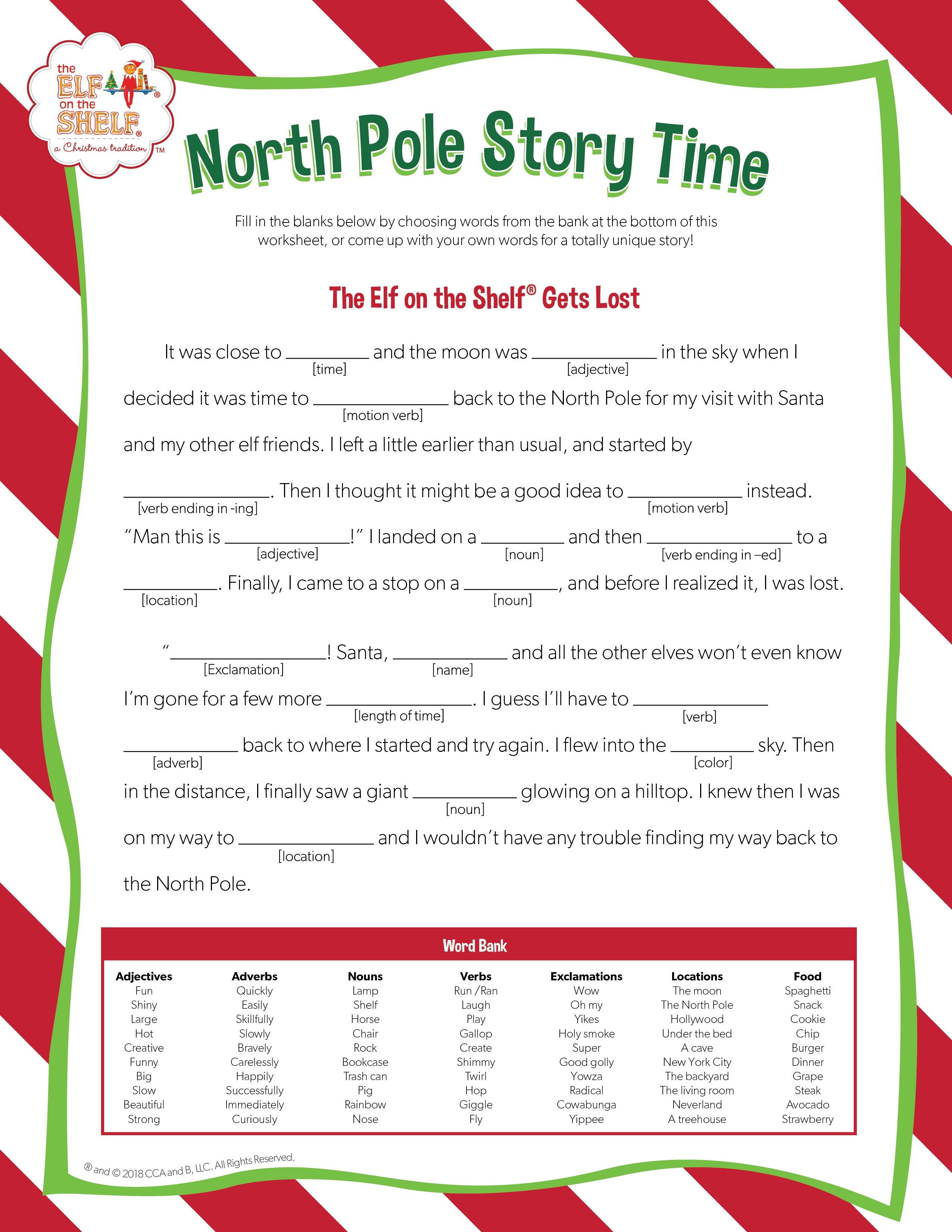 Free Printable Elf On The Shelf Story Free Printable