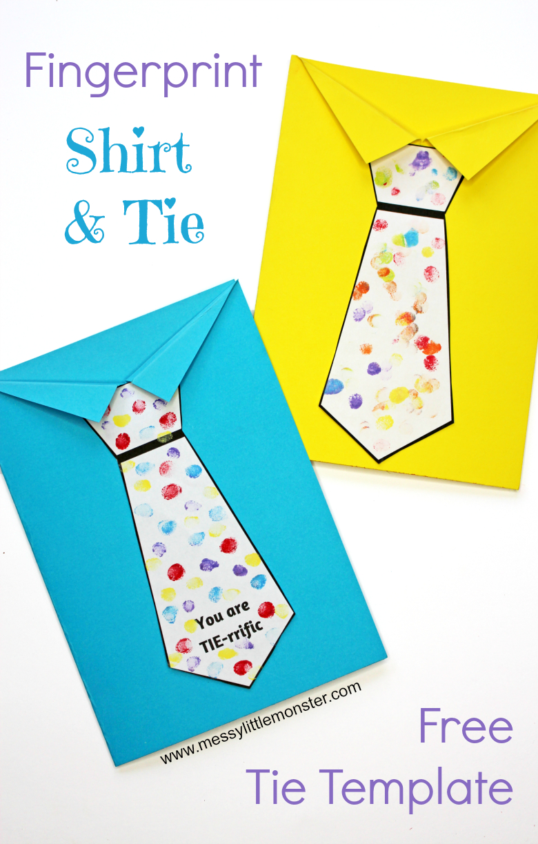 Father&amp;#039;s Day Tie Card (With Free Printable Tie Template) - Messy - Free Printable Fathers Day Poems For Preschoolers