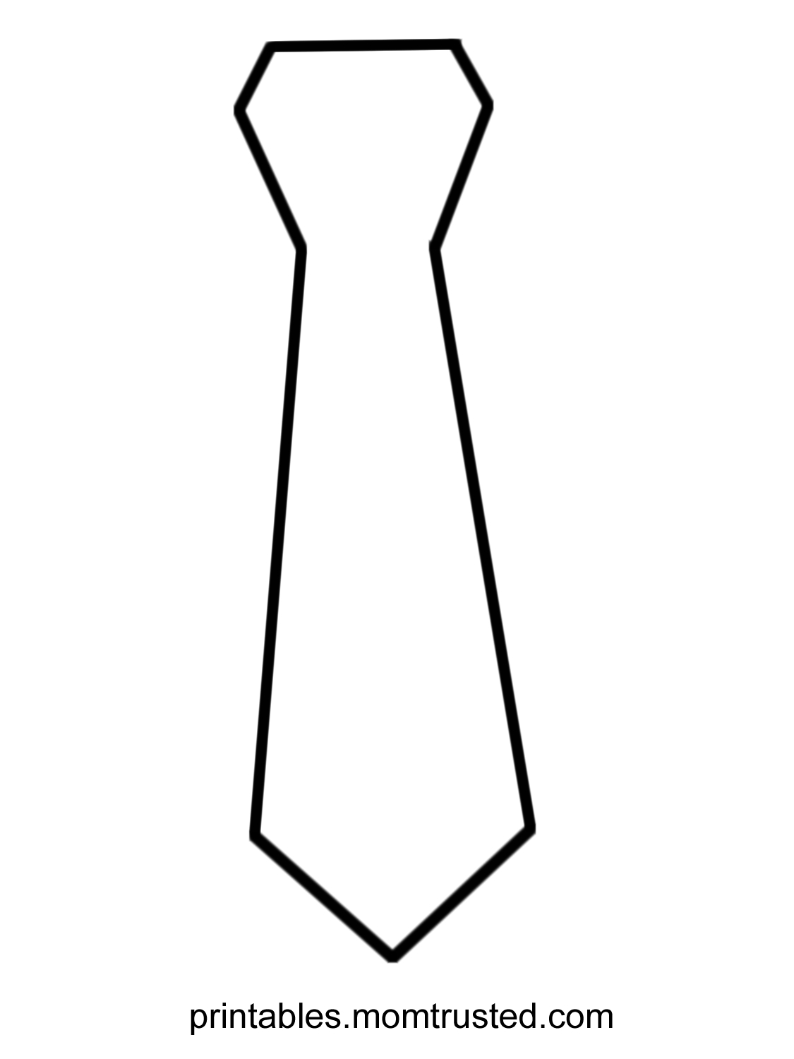 Free Printable Tie Template - Free Printable