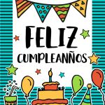 Feliz Cumpleanos Happy Birthday In Spanish Vector Image   Free   Free Printable Happy Birthday Cards In Spanish