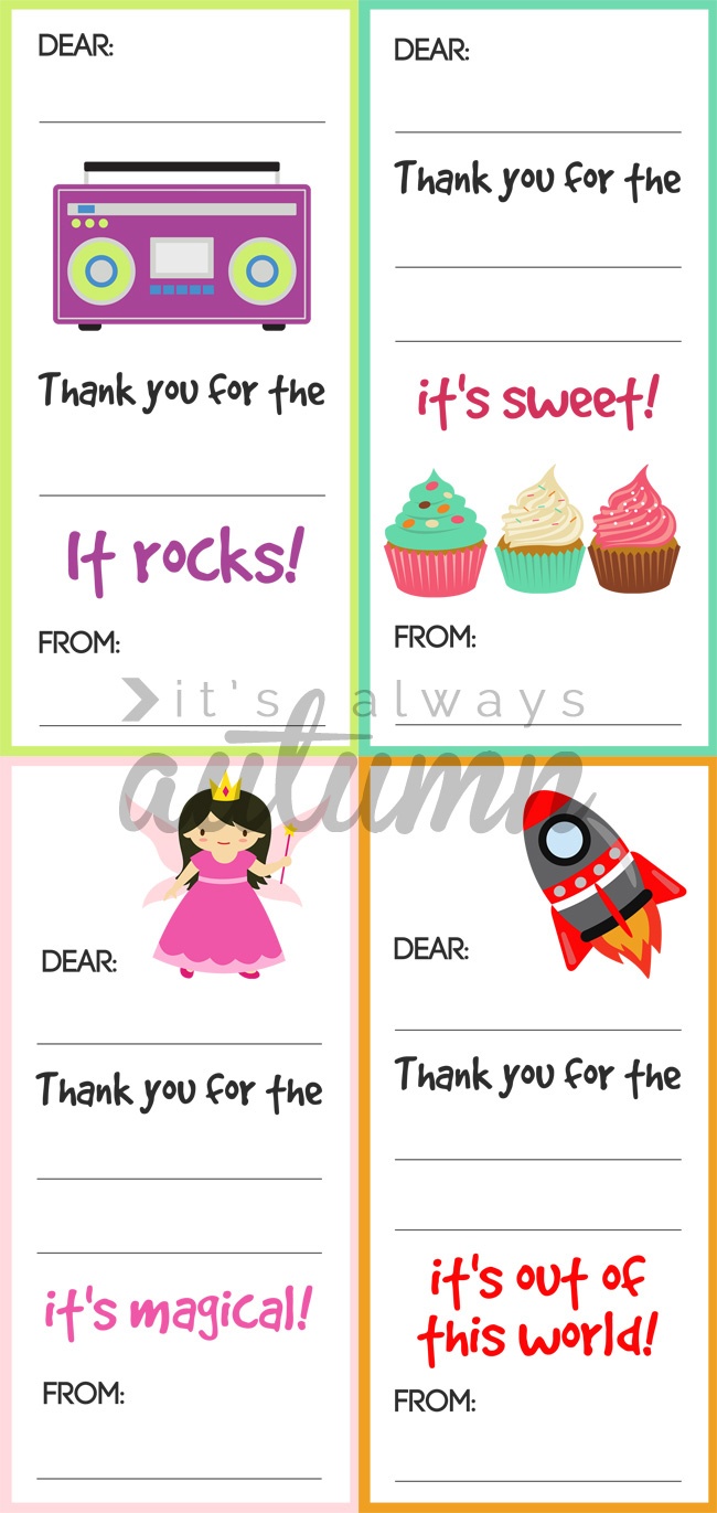 Fill In The Blank Thank You Note Printables For Kids - It&amp;#039;s Always - Fill In The Blank Thank You Cards Printable Free