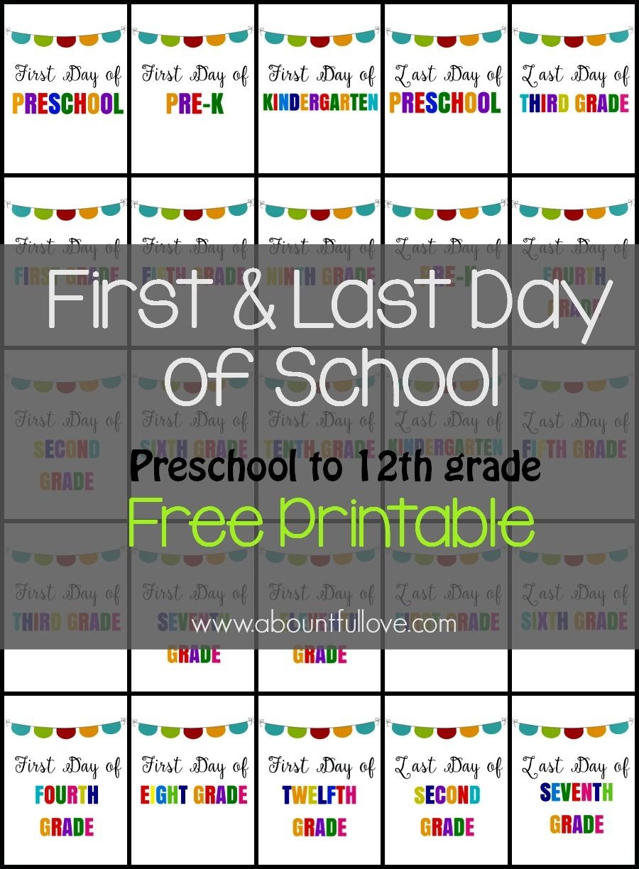 First And Last Day Of School Sign Printable | Kid Stuff | School - First Day Of 3Rd Grade Free Printable