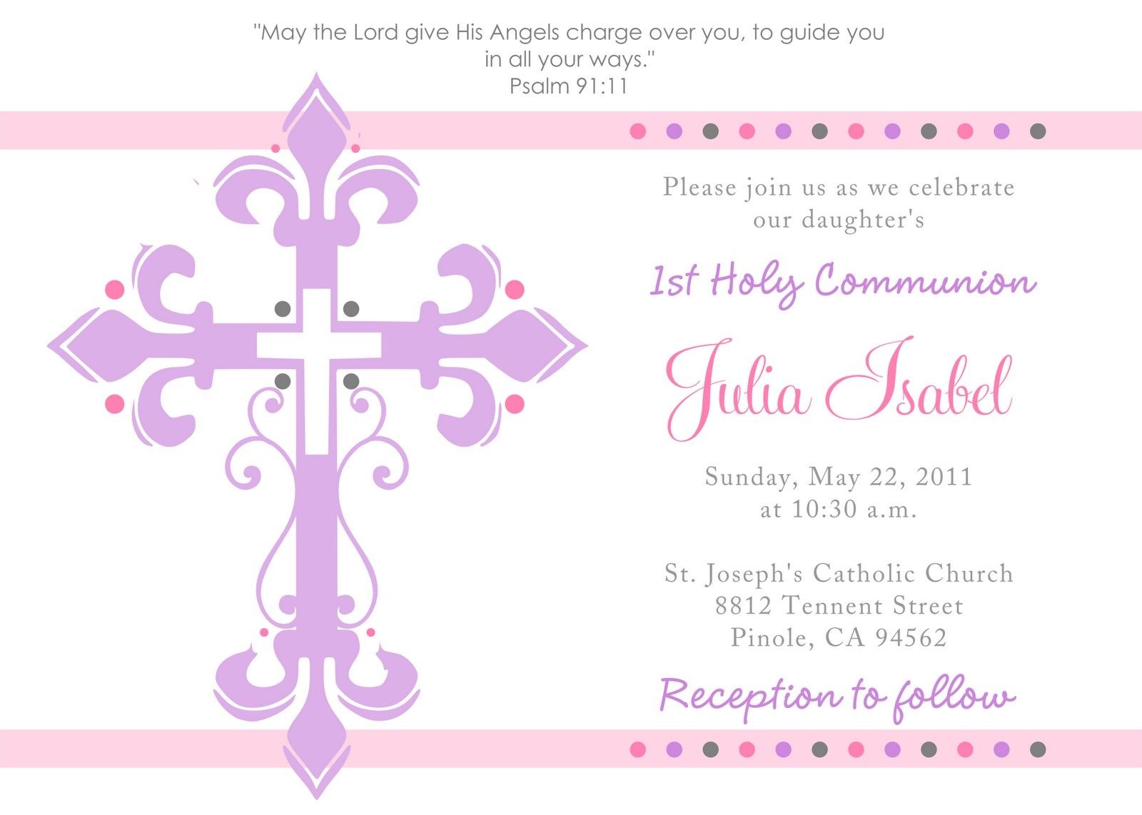 First Communion Invitations Templates - Demir.iso-Consulting.co - Free Printable 1St Communion Invitations