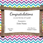 First Day Of School Certificate   Free Printable First Day Of School Certificate